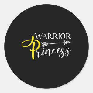 Kririor Princess Childhood Cancer Awareness Runder Aufkleber