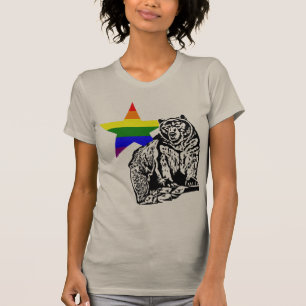 Kris Alan Grizzlybär Regenbogen T-Shirt