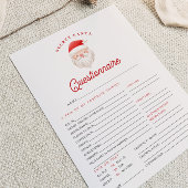 KRIS Christmas Secret Santa Questionnaire Card