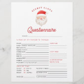 KRIS Christmas Secret Santa Questionnaire Card (Vorderseite)