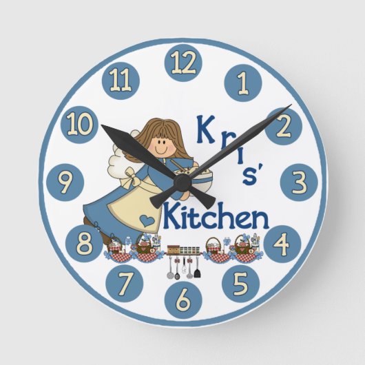 Kris' Kitchenuhr Runde Wanduhr (Vorderseite)