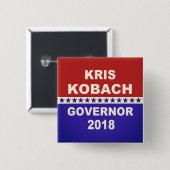 Kris Kobach Knopf Gouverneur-Kansas 2018 Button (Vorne & Hinten)
