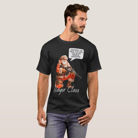 Kris Kringle Festliche Jagd Weihnachten Weihnachts T-Shirt (Vorne ganz)
