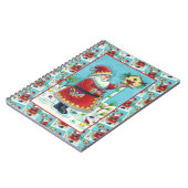 KRIS KRINGLE FÜTTERND REDBIRDS, CHRISTMAS BIRDHOUS NOTIZBLOCK (Linke Seite)