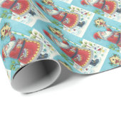 KRIS KRINGLE & KARDINAL BIRDHOUSE WRAPPING PAPIER GESCHENKPAPIER (Rolleneckpunkt)