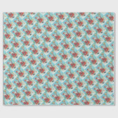 KRIS KRINGLE & KARDINAL BIRDHOUSE WRAPPING PAPIER GESCHENKPAPIER (Flach)