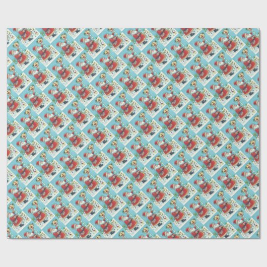 KRIS KRINGLE & KARDINAL BIRDHOUSE WRAPPING PAPIER GESCHENKPAPIER (Flach)