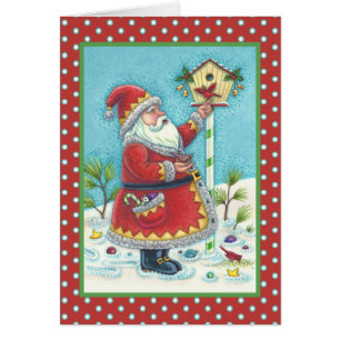 KRIS KRINGLE & KARDINAL CHRISTMAS GREETCARD V
