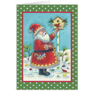 KRIS KRINGLE & KARDINAL CHRISTMAS GREETCARD V