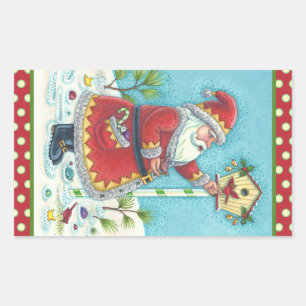 KRIS KRINGLE & KARDINALS CHRISTMAS SANTA STICKERS