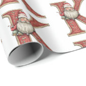 Kris Kringle Letter K Christmas Geschenkpapier (Rolleneckpunkt)