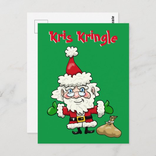 Kris Kringle Postkarte (Vorne/Hinten)