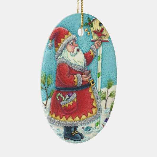 KRIS KRINGLE RED VRDS, CHRISTMAS SANTA Datum 2019 Keramik Ornament (Rechts)