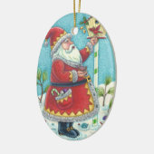 KRIS KRINGLE RED VRDS, CHRISTMAS SANTA Datum 2019 Keramik Ornament (Links)