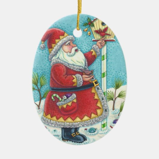 KRIS KRINGLE RED VRDS, CHRISTMAS SANTA Datum 2019 Keramik Ornament (Vorne)