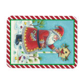 KRIS KRINGLE & REDBIRDS CHRISTMAS KARDINAL MAGNET (Horizontal)