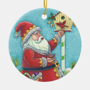 KRIS KRINGLE REDBIRDS, CHRISTMAS SANTA, Stand 2020 Keramik Ornament