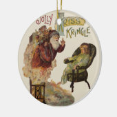 Kris Kringle Santa Claus Viktorianische Weihnachts Keramik Ornament (Links)