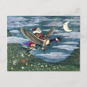 KRIS KRINGLE UND TOYS AUF KANADISCHEN GOOSE CHRIST POSTKARTE