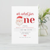 KRIS Oh What Fun To Be One 1st Birthday Einladung (Stehend Vorderseite)