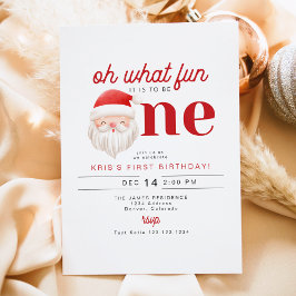 KRIS Oh What Fun To Be One 1st Birthday Einladung