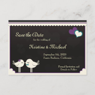 Kris Violet Aquamarin Love Birds Save the Date