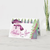Krisamas Kee Badhaee Snowman Feiertagskarte (Rückseite)