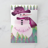 Krisamas Kee Badhaee Snowman Feiertagskarte (Innenseite)