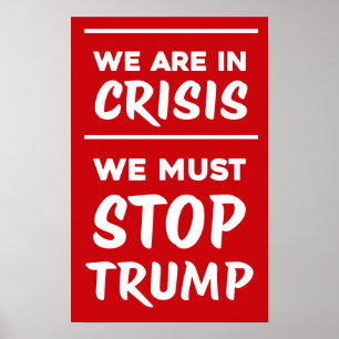 Krise Anti-Trump   Rot   Protest Poster