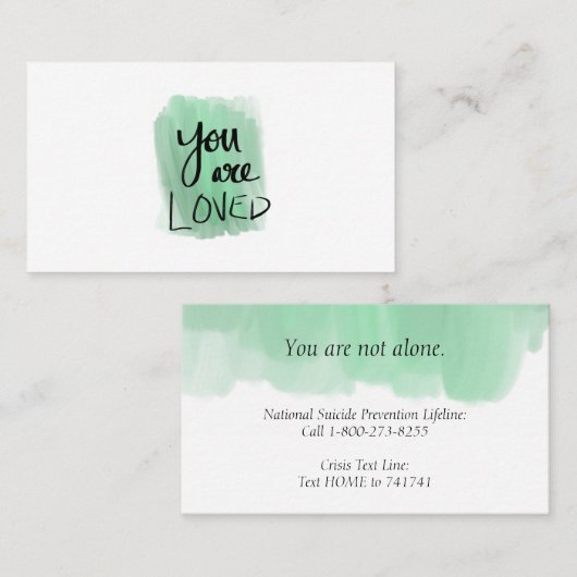 Krisenhilfskarten Visitenkarte (Vorne/Hinten)