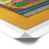 Krishna arriving at Radha's House, Illustration Poster (Ecke)