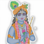 Krishna-Aufkleber Aufkleber (Vorderseite)