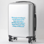 Krishna-Blue Yogic Man-Bun Hankamer Artjunkhaus Aufkleber (Koffer)