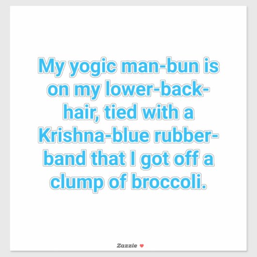Krishna-Blue Yogic Man-Bun Hankamer Artjunkhaus Aufkleber (Blatt)