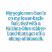 Krishna-Blue Yogic Man-Bun Hankamer Artjunkhaus Aufkleber (Vorderseite)