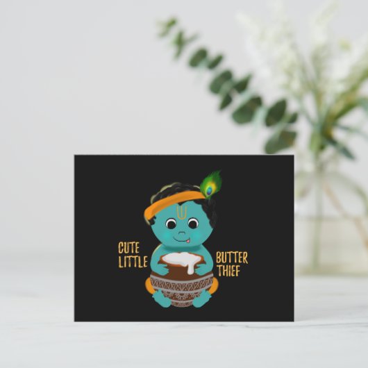 Krishna cards Baby Krishna Art Postkarten Spritual (Stehend Vorderseite)