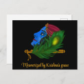 Krishna cards Schöne blaue Krishna Art Postkarten (Vorne/Hinten)