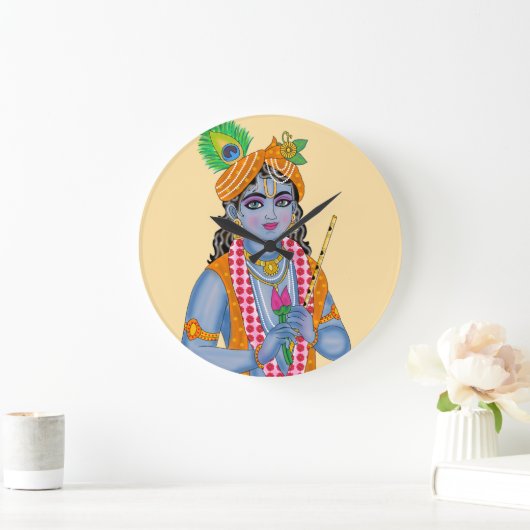Krishna Clock Große Wanduhr (Zuhause)