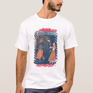 Krishna, das eine Flöte, vom 'Vahula spielt T-Shirt