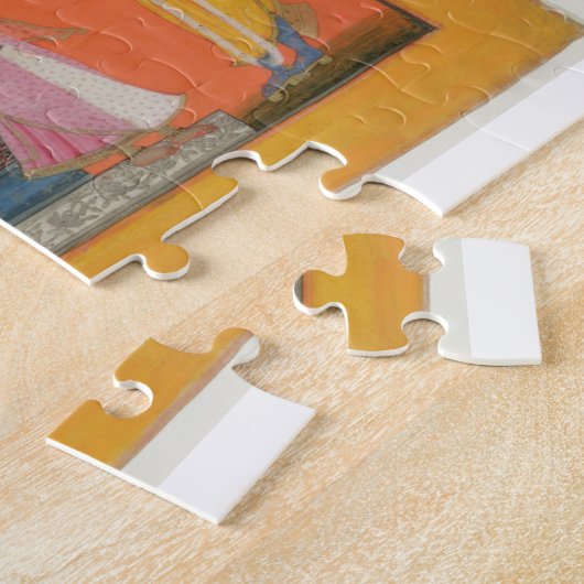 Krishna, das in Radhas Haus, Illustration Franc Puzzle (Seite)