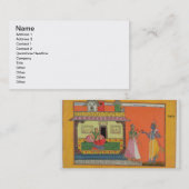 Krishna, das in Radhas Haus, Illustration Franc Visitenkarte (Vorne/Hinten)