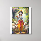 Krishna, der göttliche Hirte Leinwanddruck (Vorderseite)