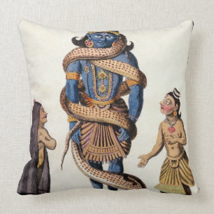 Krishna drückte durch die Kaliya Schlange, von Kissen