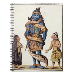 Krishna drückte durch die Kaliya Schlange, von Notizblock