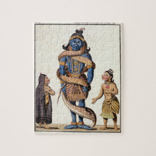 Krishna drückte durch die Kaliya Schlange, von Puzzle
