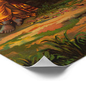 Krishna erklärt seine Liebe für Radha von Raja Rav Poster (Ecke)