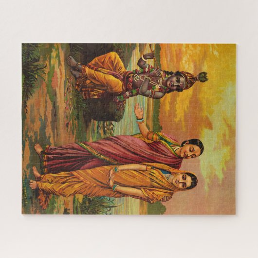 Krishna erklärt seine Liebe für Radha von Raja Rav Puzzle (Horizontal)