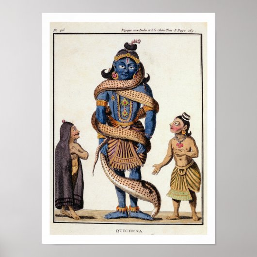 Krishna gequetscht von Kaliya Serpent, aus 'Voya Poster (Vorne)