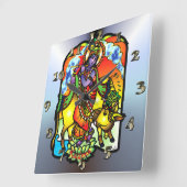 Krishna - Gods and Deities Quadratische Wanduhr (Winkel)
