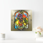 Krishna - Götter und Gottheiten Quadratische Wanduhr (Zuhause)